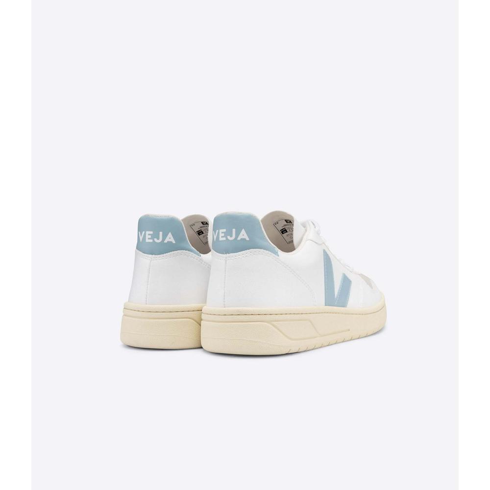 Veja V-10 CWL Women's Shoes White/Turquoise | CA 579YXF